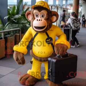 Yellow Chimpanzee mascot...