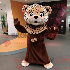 Brown Jaguar mascot costume...