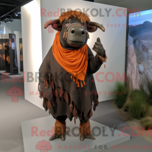 Rust Buffalo maskot kostyme...