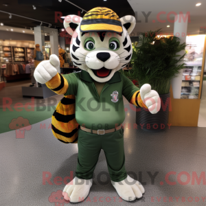 Olive Tiger maskot drakt...
