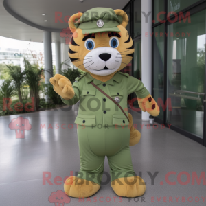 Olive Tiger maskot drakt...