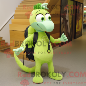 Lime Green Ermine mascot...