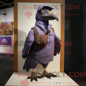 Purple Crow mascot costume...