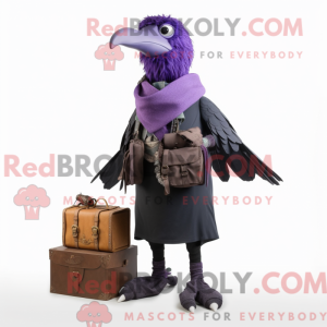 Purple Crow mascot costume...