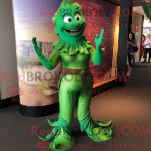Green Mermaid mascot...