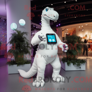 Hvid Diplodocus maskot...