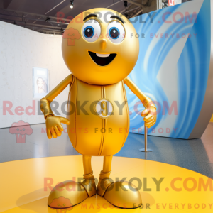 Gullbasketballballmaskotkos...