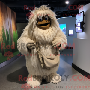 Tan Yeti mascottekostuum...