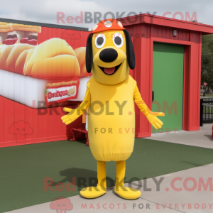 Yellow Hot Dogs mascot...