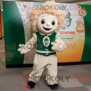 Cream Irish Dancer maskot...