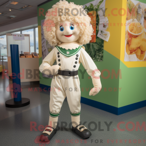 Cream Irish Dancer mascot...