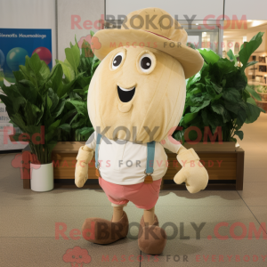 Beige Beet maskot kostume...