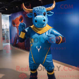 Blue Bull mascot costume...