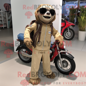 Beige dovendyr maskot...