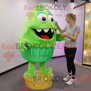 Limegrøn Cupcake maskot...