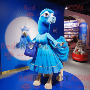 Blue Camel maskot kostume...