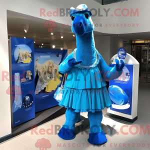 Blue Camel mascot costume...