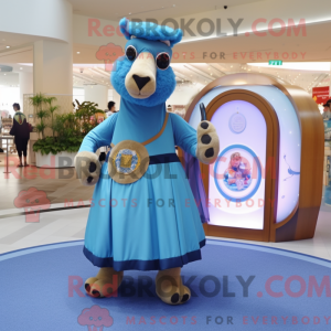 Blue Camel mascot costume...