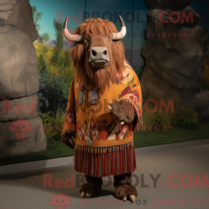 Rust Buffalo maskot kostume...