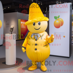 Yellow Plum mascot costume...