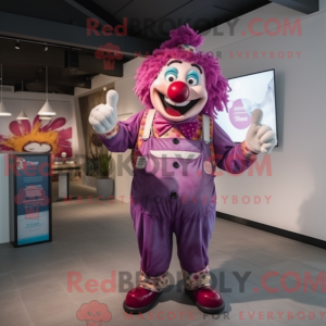 Máscara de palhaço magenta...