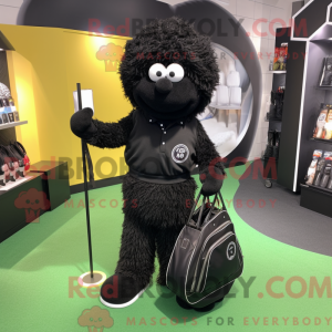 Black Golf Ball maskot...