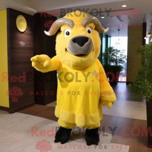 Lemon Yellow Buffalo mascot...