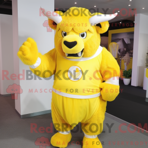 Lemon Yellow Buffalo mascot...