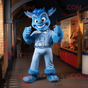 Sky Blue Devil maskot...