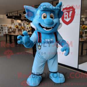 Sky Blue Devil mascot...