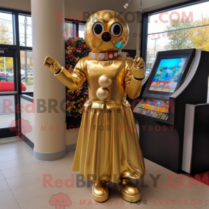 Gold Gumball Machine maskot...