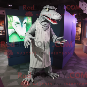 Sølv krokodille maskot...