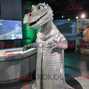 Sølv krokodille maskot...