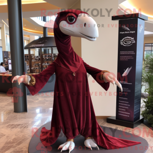 Maroon Dimorphodon maskot...