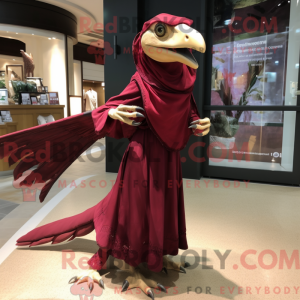 Maroon Dimorphodon mascot...