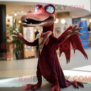 Maroon Dimorphodon mascot...
