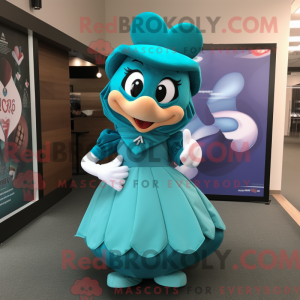 Teal Heart Maskottchen...