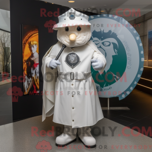 White Celtic Shield mascot...