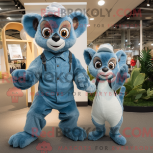 Sky Blue Lemur mascotte...