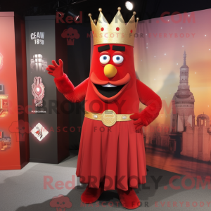 Red King máscara drapeada...