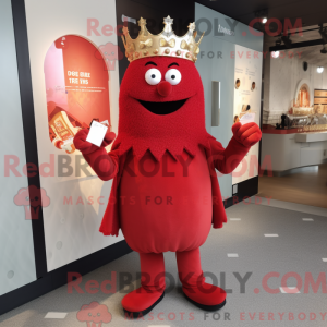 Red King máscara drapeada...