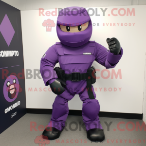 Purple Para Commando mascot...