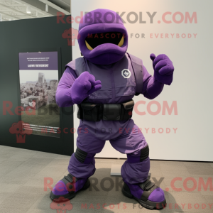 Purple Para Commando mascot...