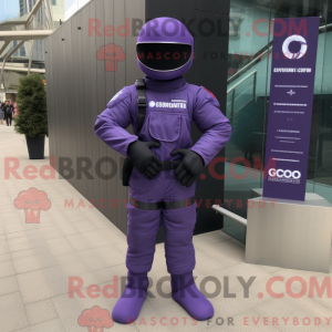 Purple Para Commando mascot...