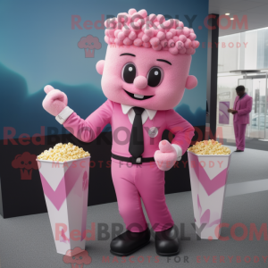 Pink Pop Corn mascot...