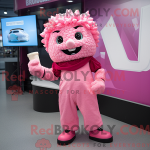 Rosa Pop Corn-maskotkostyme...