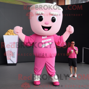 Rosa Pop Corn-maskotkostym...