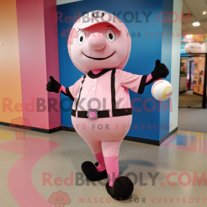 Pink Baseball Ball mascot...