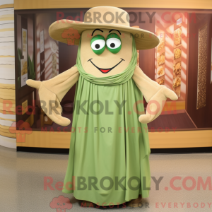 Tan Green Bean mascot...