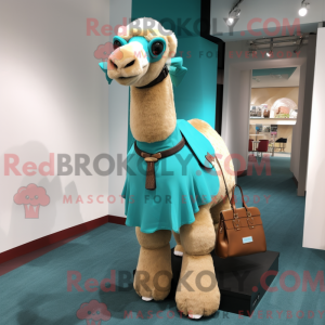 Blågrøn Camel maskot...